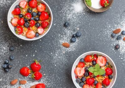 Gratin de fraises et d’amandes